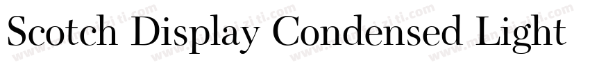 Scotch Display Condensed Light字体转换